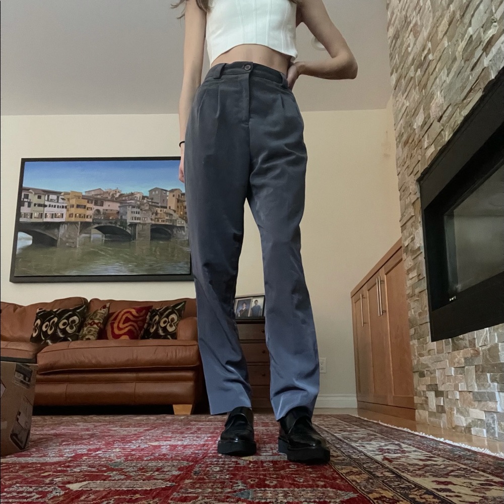 American Apparel Grey Tapered Trousers